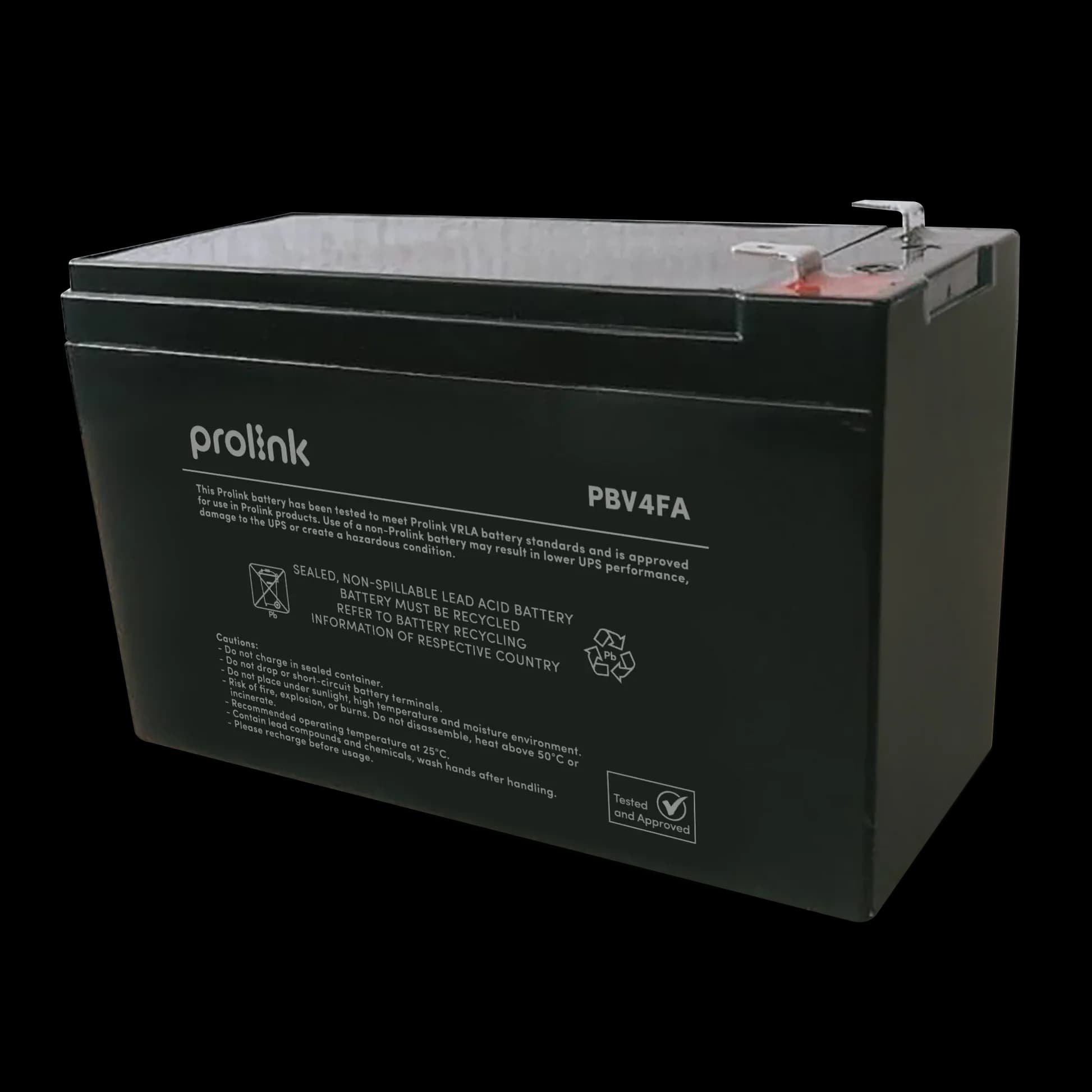 PROLiNK PBV4FB UPS Replacement Battery – 12V / 8.2Ah | Compatible with 650VA & 1200VA UPS